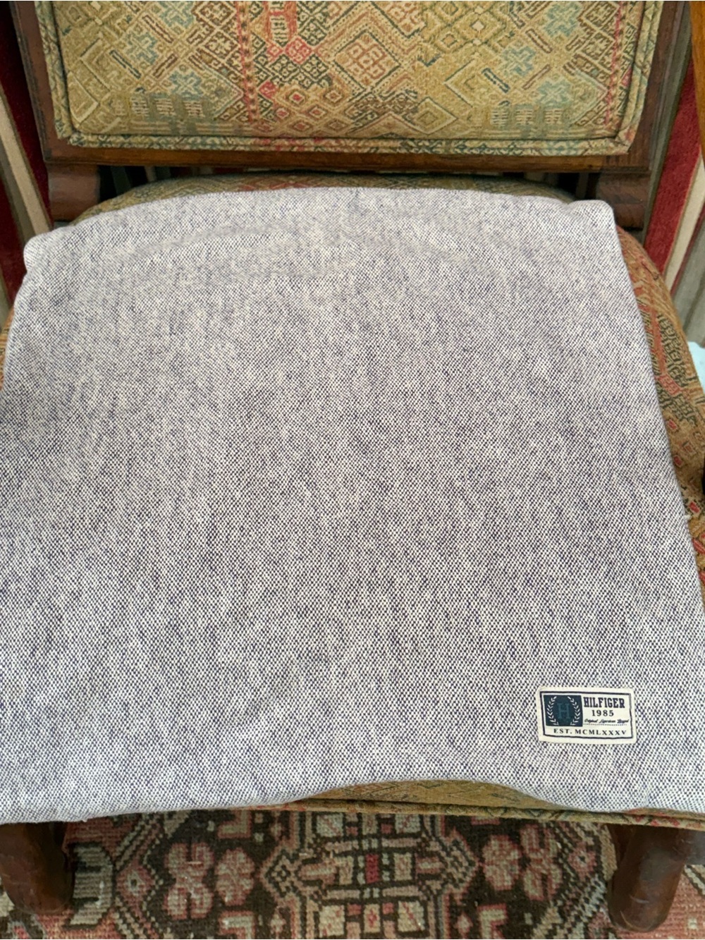 Tommy Hilfiger Heather Gray Knit Throw